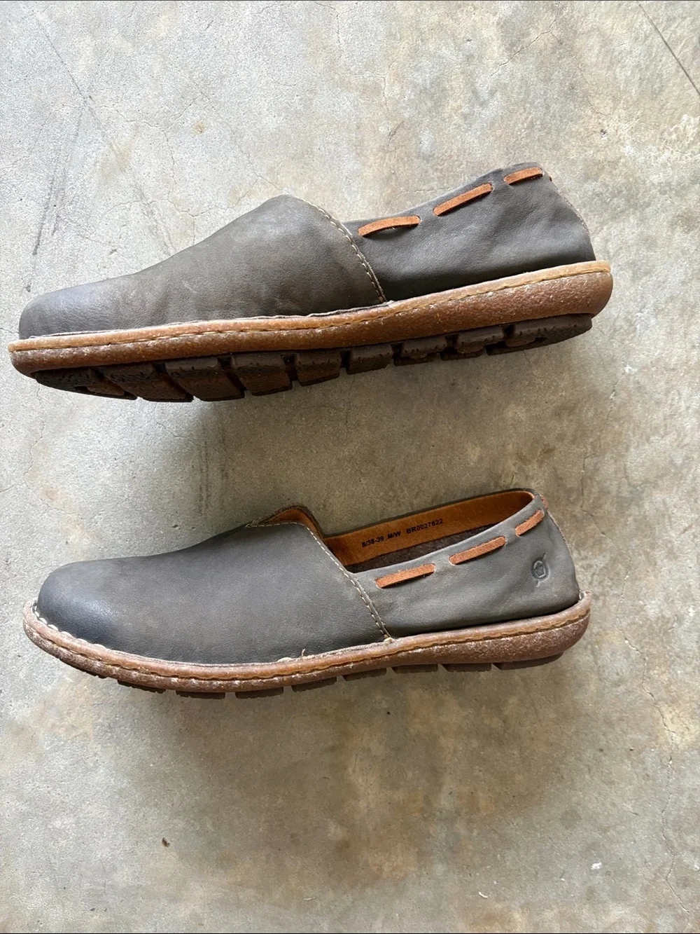Born Slip-On shoes in Tan with brown Trim